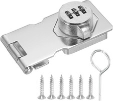 Cabinet Combination Lock 3-Digit Cabinet Password Hasp Locks Household Rotary Ha