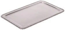 Beaded Square Decorative Tray for Vanity Coffee Table Kitchen or Entryway Decor