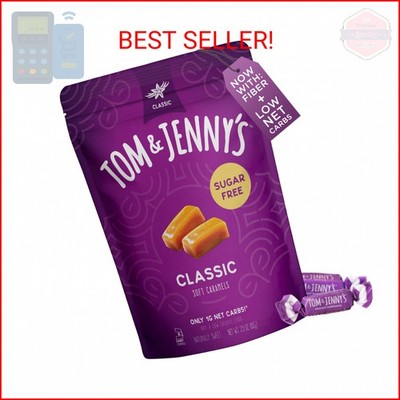 Tom & Jenny's Sugar Free Caramel - Individually Wrapped Sugar Free Candy - Zero 