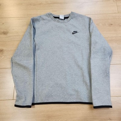 Nike Sportswear Tech Fleece Crew Sweatshirt Mens Small Gray Athletic Pullover
