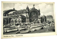 1952 Germany Frankfurt Am Main Hauptbahnhof Postcard Main Station Berlin