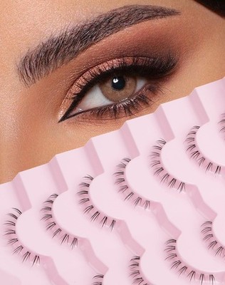 Bottom Eyelashes False Lower Lashes Fake 7 Pairs 7 pair (Pack of 1), Black 