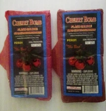 2 Vintage Original Unused Cherry Bomb Fireworks Labels, Label Only Advertising 