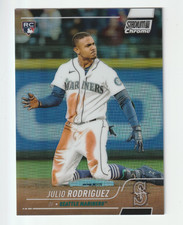 2022 Stadium Club Chrome Julio Rodriguez Refractor Rookie Card RC. rookie card picture