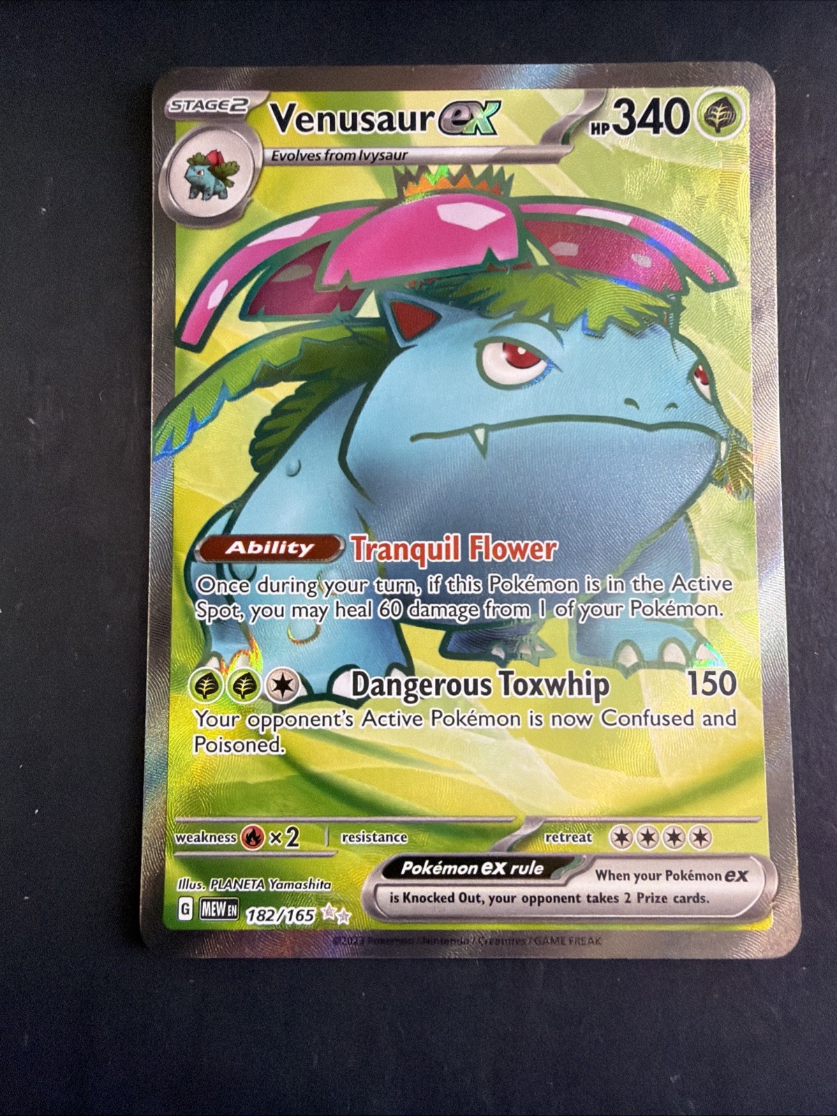 Venusaur ex 182/165 SV 151 Full Art Holo Ultra Rare 340 HP English