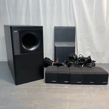 Bose Acoustimass 600 Home Theater Speaker System Subwoofer 5 Cubes Wires Cables
