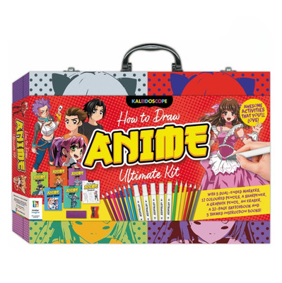 Neu How To Draw Anime Ultimate Kit kommt mit verpackter Tragetasche Aktivitätsset