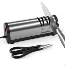 Narcissus Knife Sharpener, Professional 2 Stage Electric Knife Sharpener for Qui