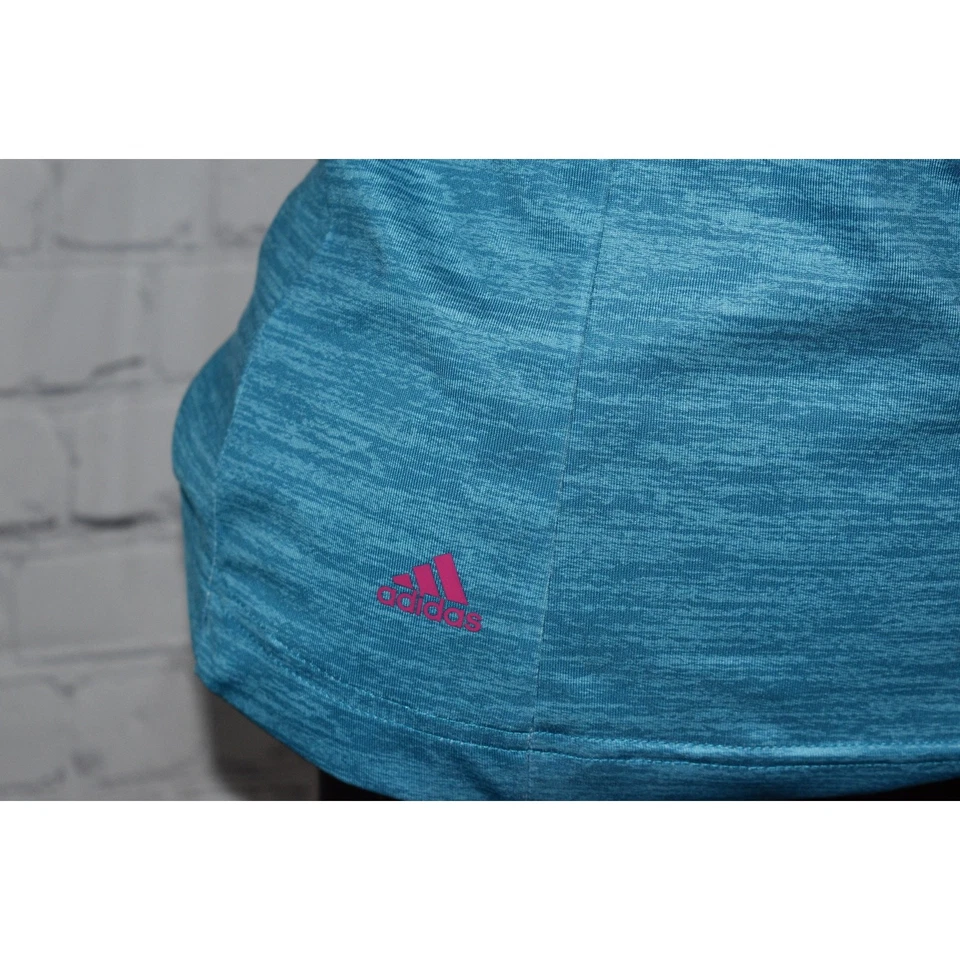 阿迪达斯高尔夫 Polo 衫女式小号蓝色 Cool Max Performance PureMotion — 第 3/4 张图片