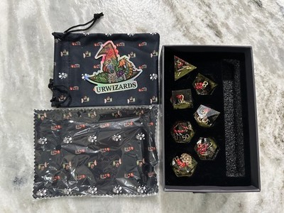 URWizards D&D 7-piece Resin Dice Set Red Mushroom