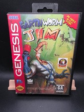 Earthworm Jim (Sega Genesis, 1994) CIB with Poster