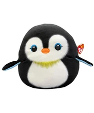 Ty Squish-a-Boo (Squishy Beanies) - Neve the Penguin, Medium (8"), MWMT