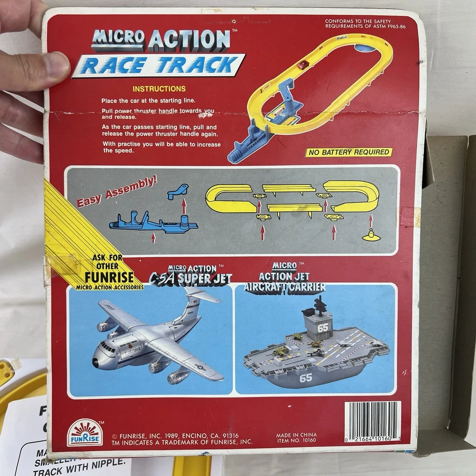 Vtg 1989 Micro Action Funrise 42” Race Track W Power Thruster New Open Box - Image 4 of 4