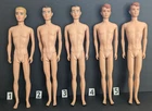 Vintage 1960s Mattel Ken and Allen Dolls, Molded‑Hair, Straight‑Leg Body (Lot B)