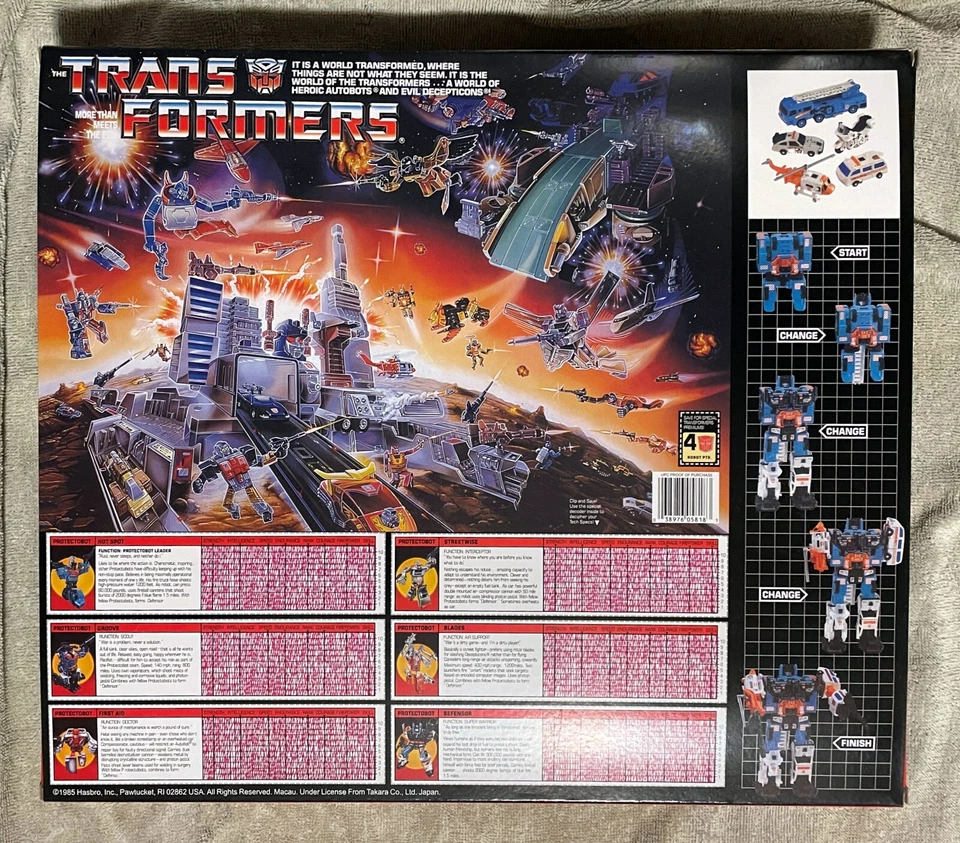 TRANSFORMERS G1 AUTOBOT PROTECTOBOTS DEFENSOR GIFTSET BOX, FOAM, & MANUAL NEW! - Image 2 of 4