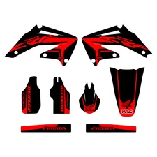 CRF450R 02-04 graphic kit updated 2020 style red on black bg FREE SHIPPING!