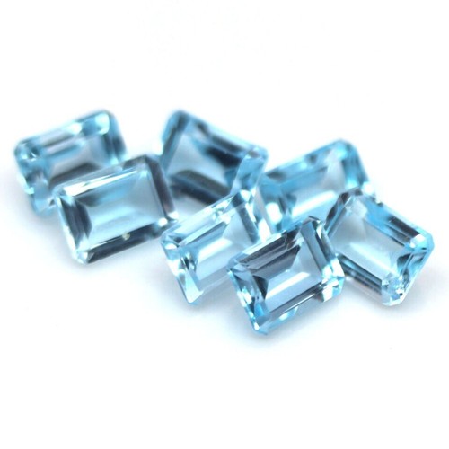 SHOLA Echt 8 X 6 mm Natürlicher Blau Topas 1 Stück Ca. 2 Ct aus Brasilien - Bild 2 von 4