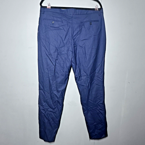 NWT Banana Republic Men's Tailored Fit Dress Pants 35x32 Wool Blend Navy - Imagen 3 de 7