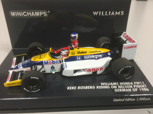 Minichamps F1 Williams Honda FW11 1986 N. Piquet 1/43 410860106