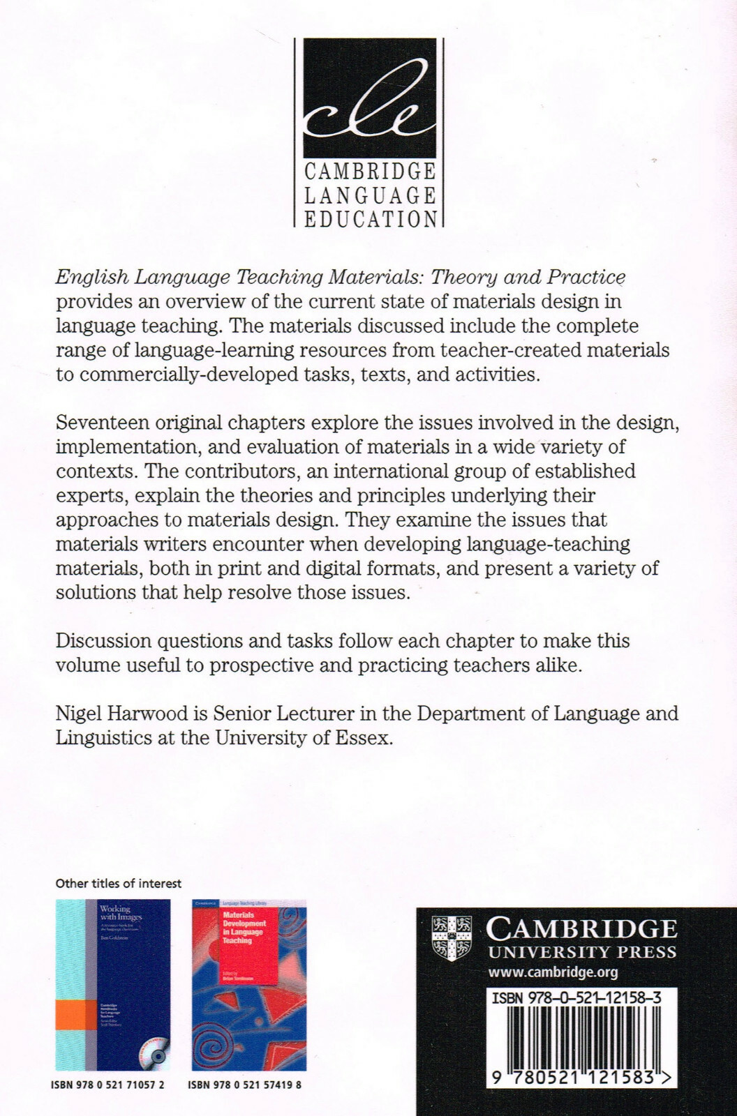 English Language Teaching Materials Theory and Practice by Nigel