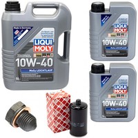 MotoröL Set 10W-40 Liqui Moly 7 Liter + ÖLfilter + Schraube FüR Vw Lt 28-35 I