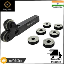 7pcs Double-Wheel Lathe Knurling Tools, Pitch 0.5/1.0/2.0mm