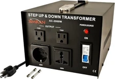 Simran AC2000W UNIVERSAL SOCKET 2000 WATTS STEP UP STEP DOWN VOLTAGE transformer