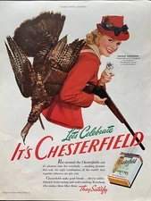 Vintage 1941 Chesterfield Cigarettes Thanksgiving Ad