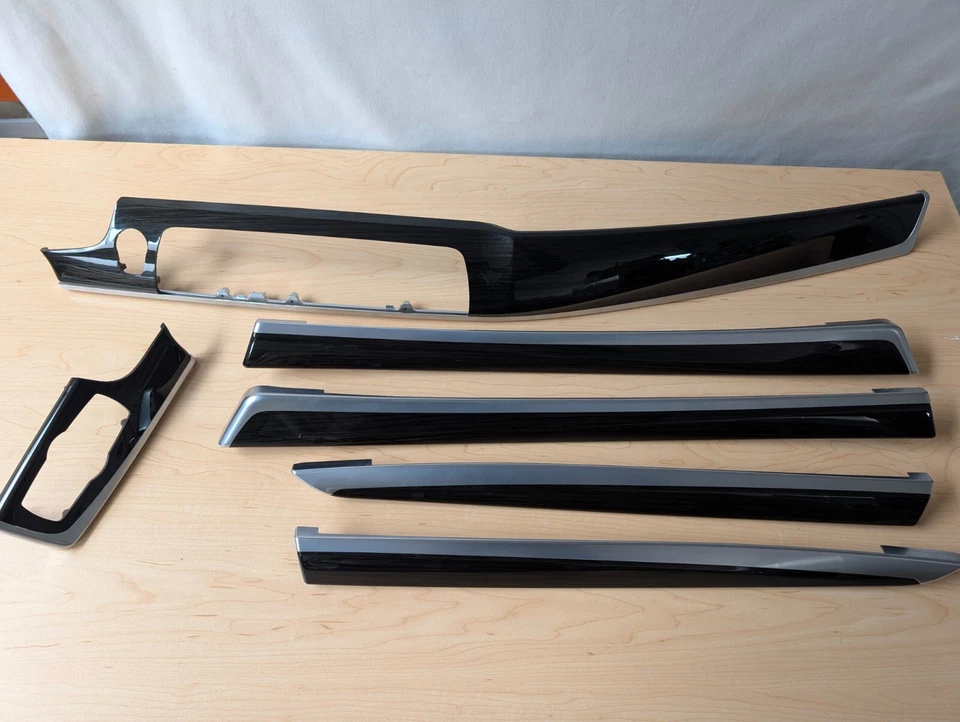 11-16 BMW F10 535 550 M5 528 painel de madeira antracite/porta acabamento conjunto de 6 fabricante de equipamento original novo - Imagem 2 de 4