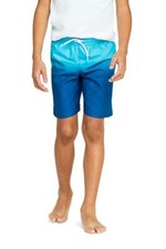 LANDS' END Little Boys S 4 Ocean Blue Ombre Swim Trunks NWT