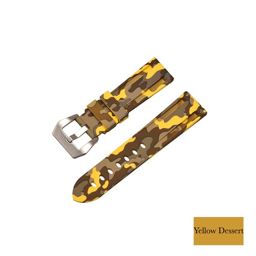 CAMO Elite Silicone Camouflage Watch Straps For PAM Panerai, Pre-V Buckle by LBS - Picture 24 of 25
