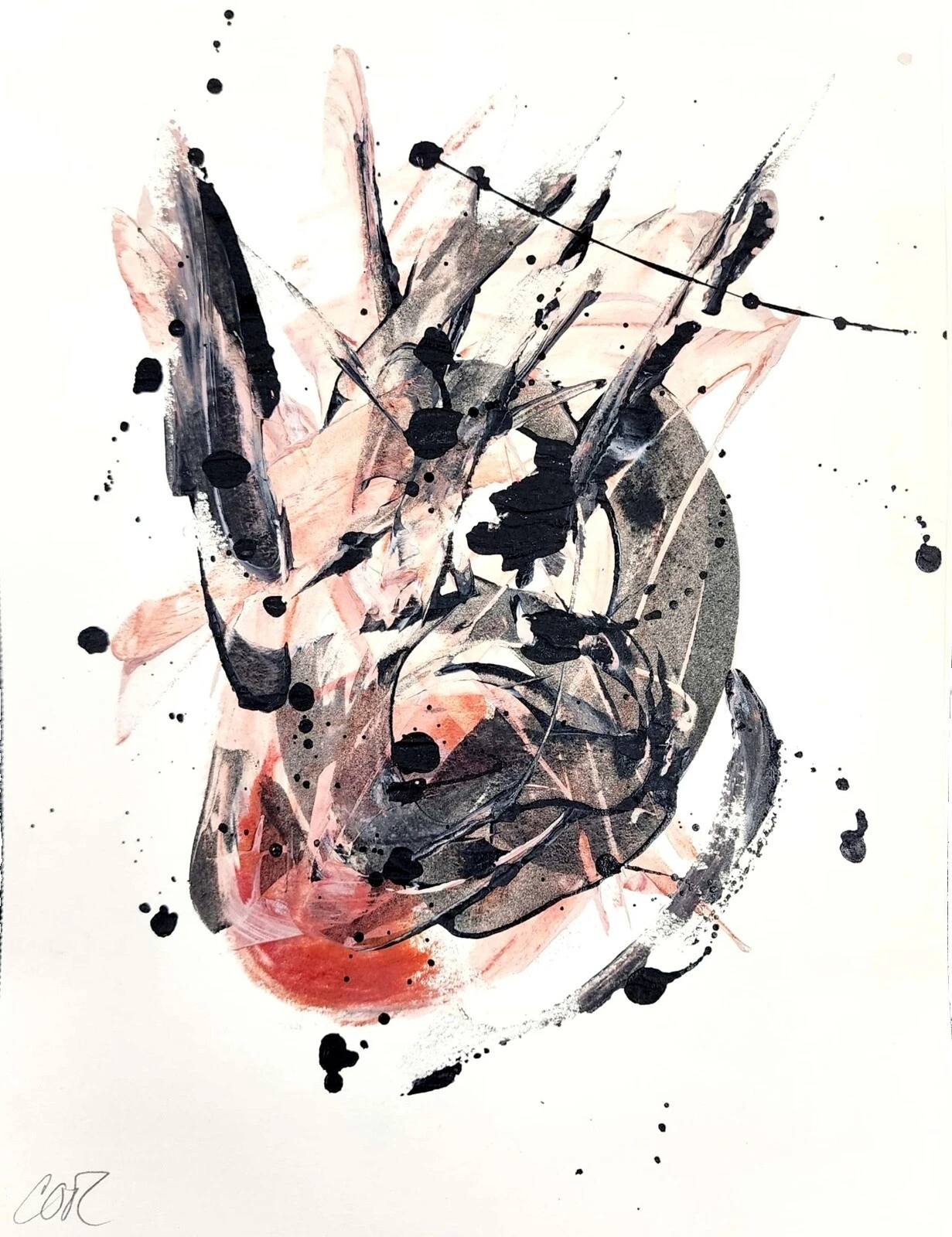 Corazones de arte abstracto