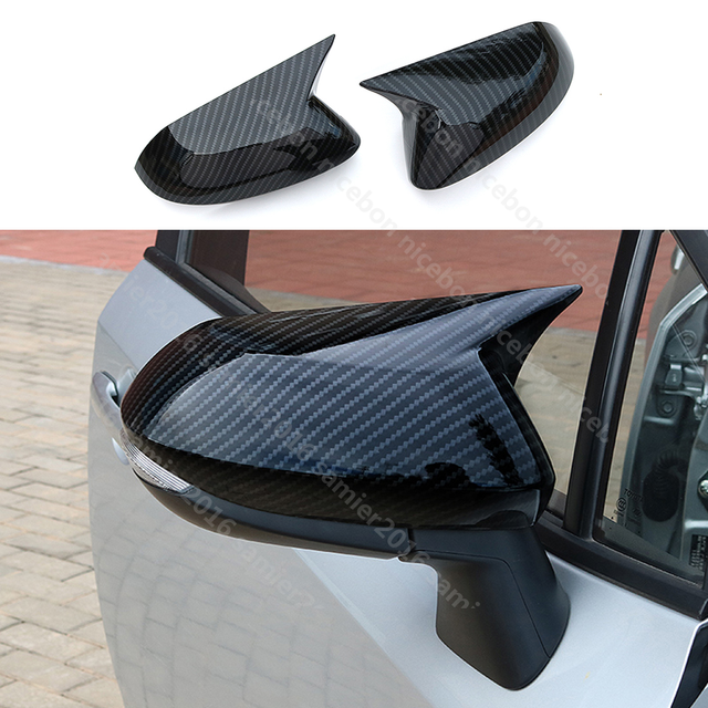 fit for Toyota Corolla 2020 Carbon fiber color Rearview Mirrors Cover Cup Trim eBay