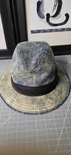 VTG Triby hat with band decoration breathable made in USA blue denim Small