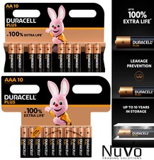 Image of New Duracell Plus Power AA AAA Batteries 100% Extra Life Alkaline Long Lasting