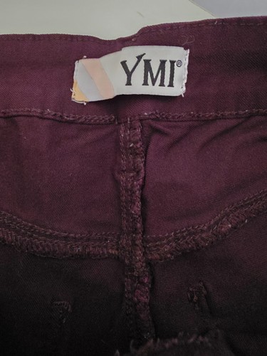 YMI Straight Leg Pants Stretch Burgundy Red Womens Size Medium - Picture 9 of 10