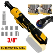 Cordless Electric Ratchet Wrench 3/8" for Dewalt 20V Li-Ion Battery 65 Ft-lbs
