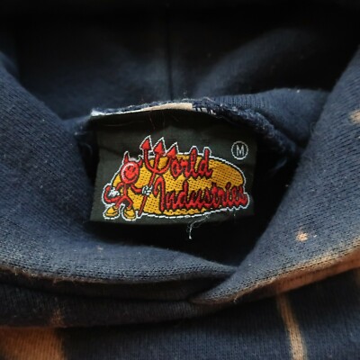 Vintage 90s World Industries Hoodie Sweatshirt Size M L Tie Dye