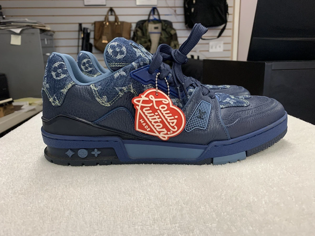 Louis Vuitton LV Trainers Monogram Denim with Strap (Blue)