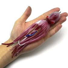 7 Oz Big Game Lifelike Jigging Octopus Jig Head Soft Fishing Lure Squid Skirt