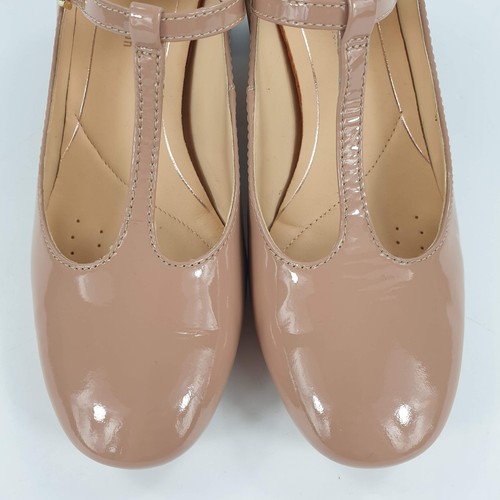 Clarks Court Tacones Rosa Nude Charol T-Bar Talla 4.5 - Imagen 7 de 13