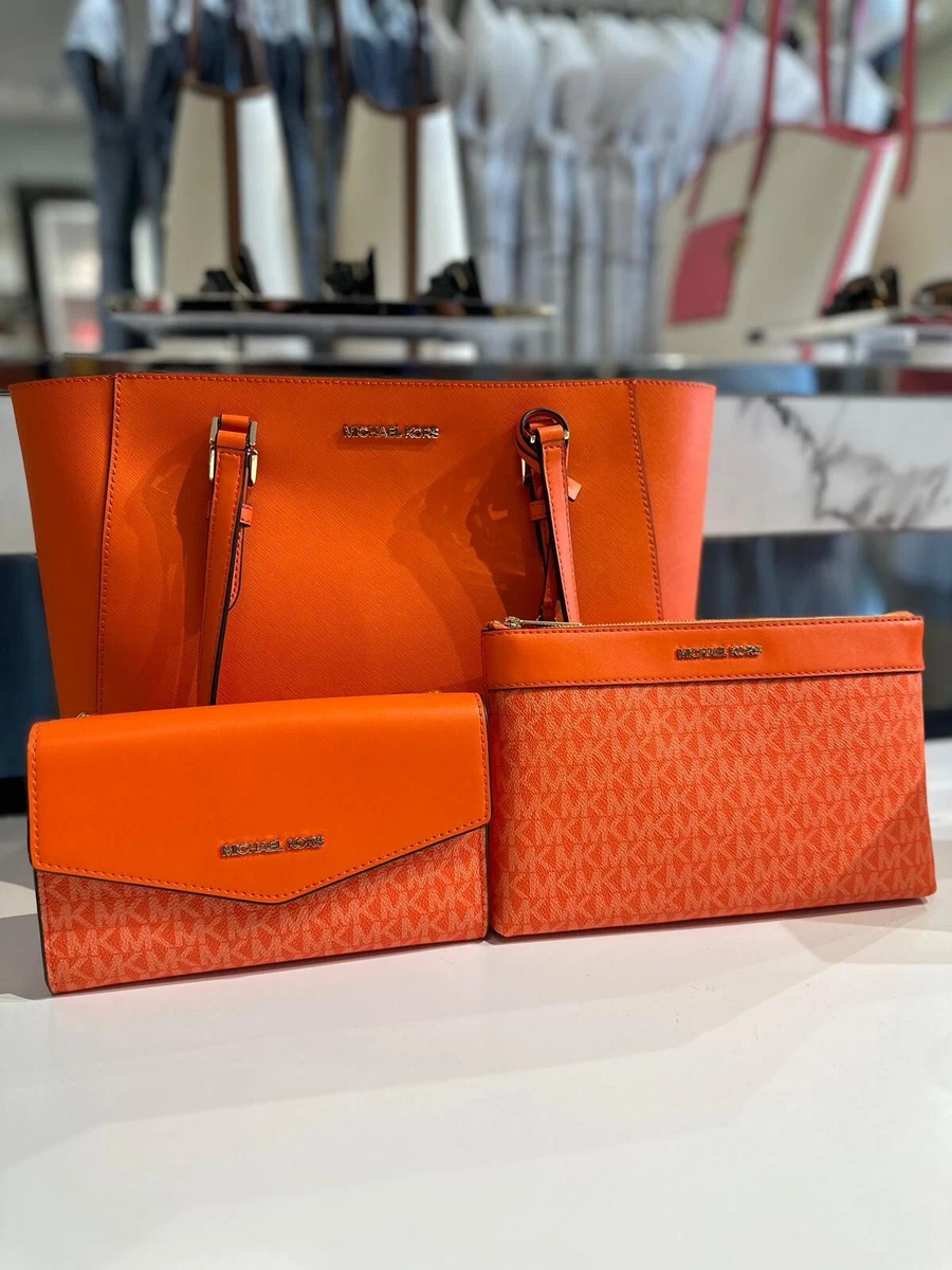 Michael Kors Orange Shoulder Bags