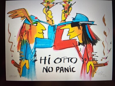 Farbsiebdruck Udo Lindenberg " Hi Otto - No Panik" handsigniert ohne Rahmen
