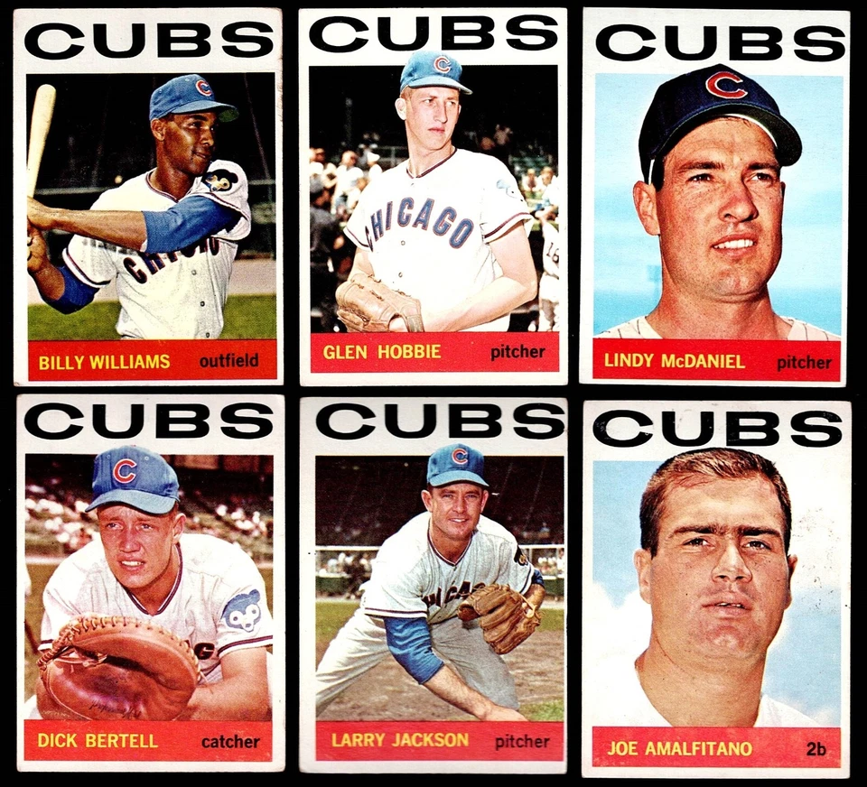 Cubs Lot 17: 1964 Topps 175 Billy WILLIAMS, 578 Glen HOBBIE, 510 Lindy McDANIEL+ - Image 2 of 4
