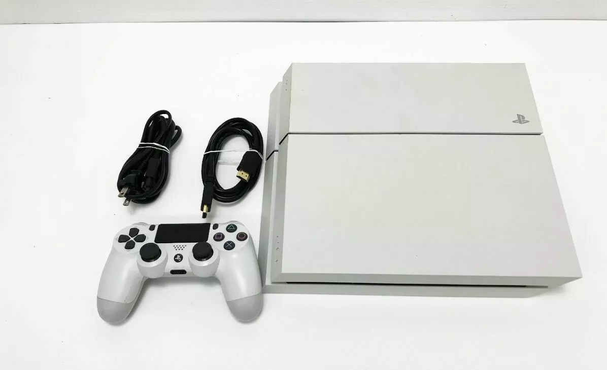 SONY CUH-1200AB02 PS4 PlayStation 4 Glacier White 500GB Console with  controller