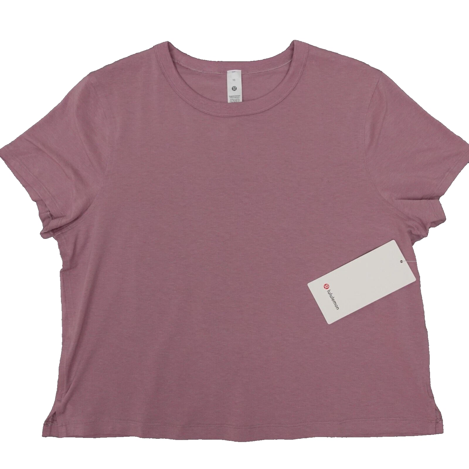 New Lululemon Size 10 Classic Fit Cotton Blend Tee Shirt RSBL Rose Blush Pink