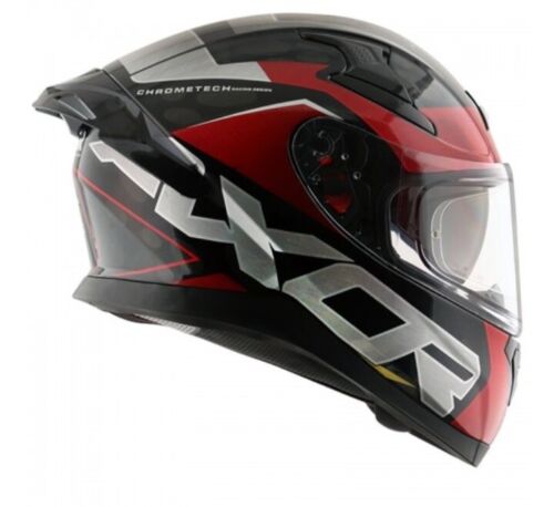 Helmet full face motorcycle Axor Apex Chromtech Gloss Black Red ECE 22.05 DOT - Bild 2 von 4
