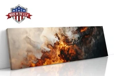 Obsidian Bloom Abstract Canvas Print for Home Decor, Wall Decor Art Print Poster