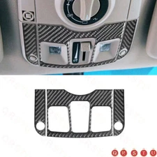 Carbon Fiber Overhead Console Control Trim Cover 3Pcs For Cadillac CTS 2003-2007