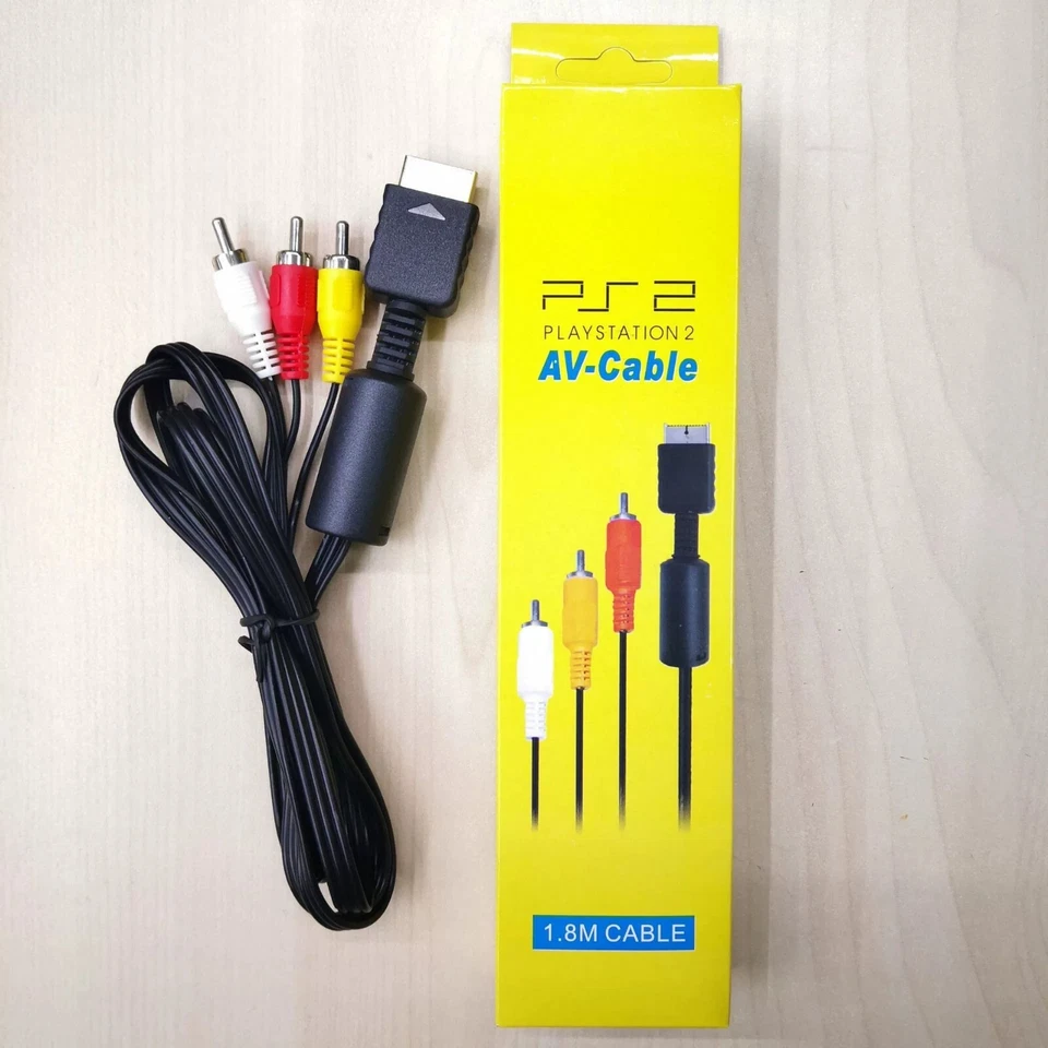 6 Feet AV to RCA Audio Video Composite Cable Cord For Sony PS1 PS2 PS3 PS3 Slim - Image 3 of 4